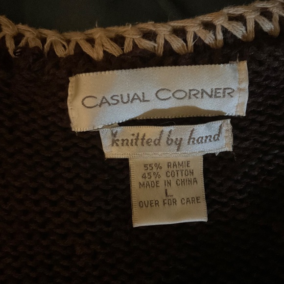 ‘CASUAL CORNER ‘’HAND KNITTED    VINTAGE   size  LARGE - Picture 9 of 10